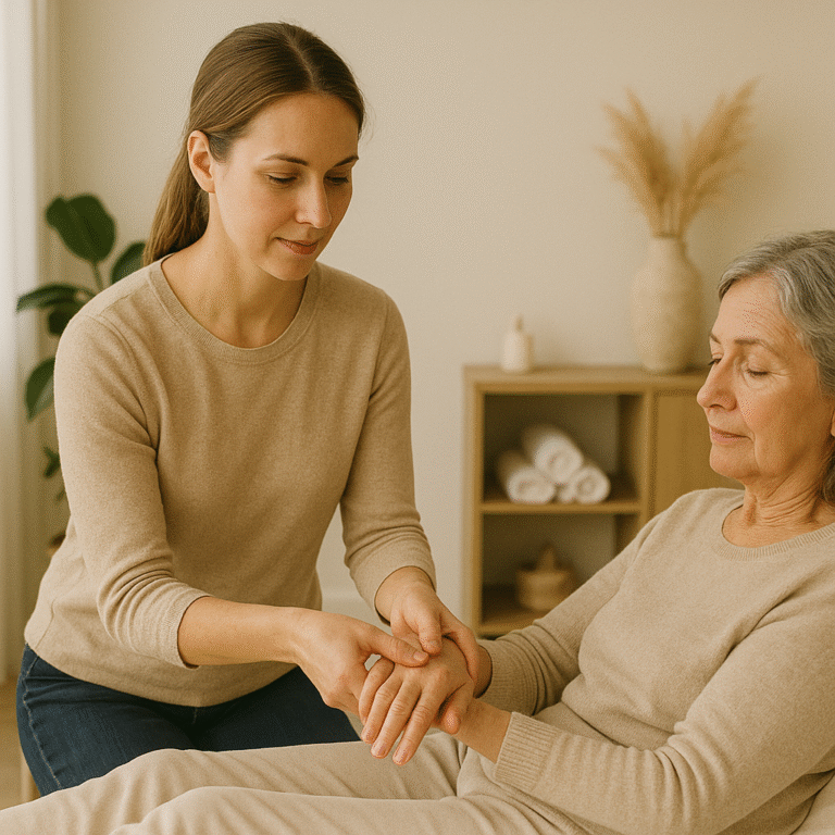 Afslappet massage gigtsmerter billede