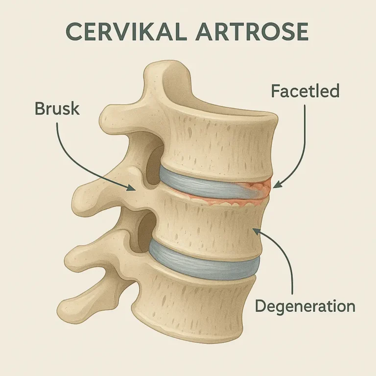 Medicinsk infografik af cervikal artrose