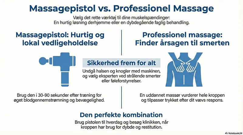 Massagepistol eller massage - en komplet sammenligning