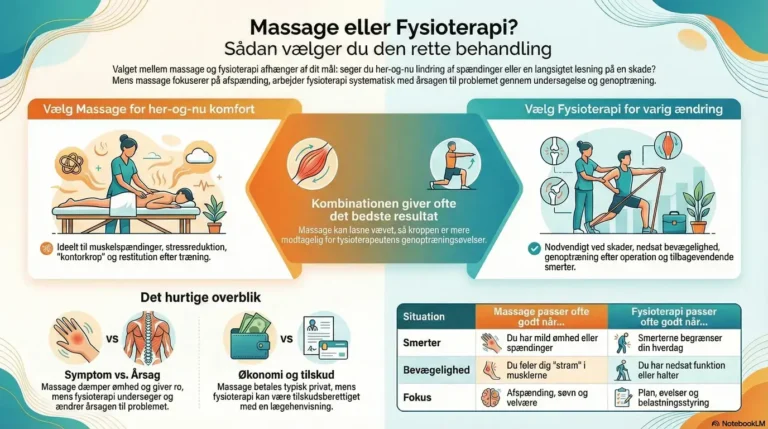 Massage eller fysioterapi? Sådan vælger du den rette behandling.