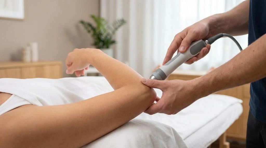 Behandling Tennisalbue Shockwave og laser