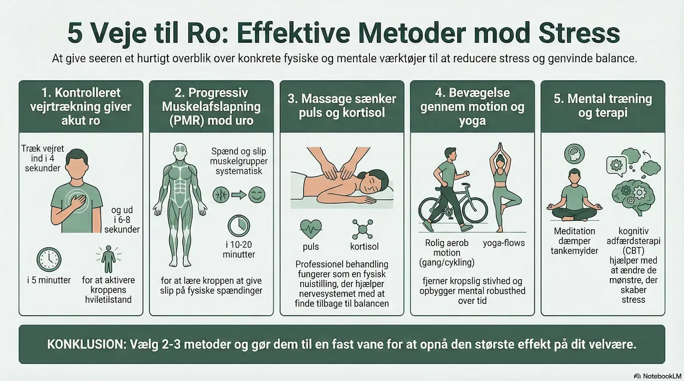 Metoder til at falde ned ved stress